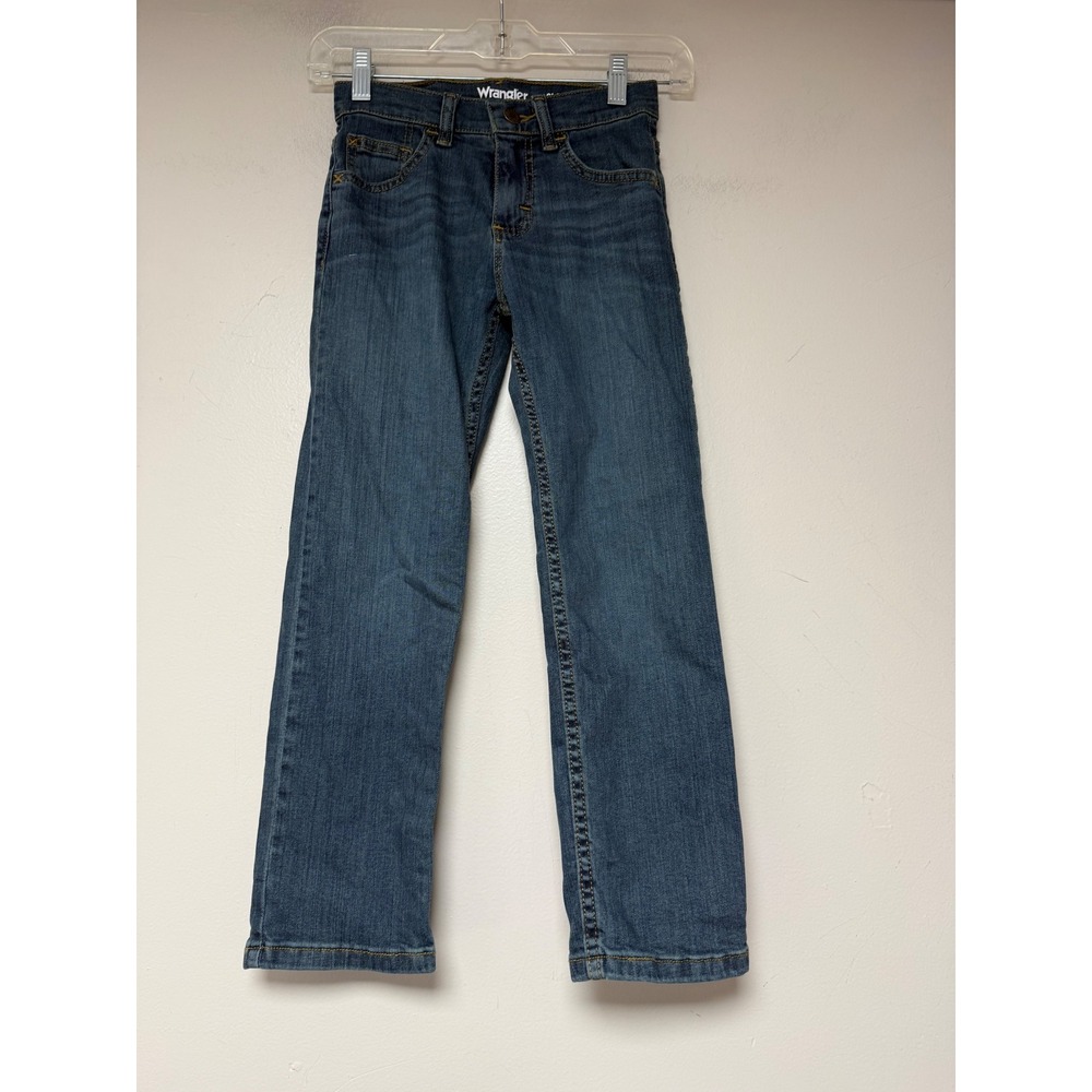 Wrangler‎ Boys Classic Straight Leg Jeans Medium Wash Denim Blue 8252